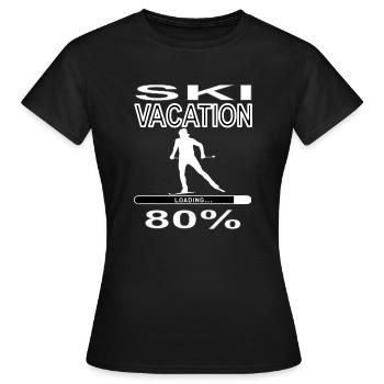 Ski Holiday Ski Goggles Skiing Slalom Gift Idea - Women's T-Shirt - black - Front - AI Model Female 172 dark (172cm)