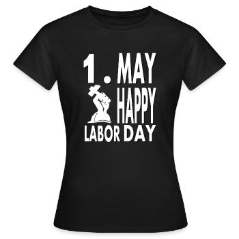 erster Mai Feiertag 1. Mai Feiertag Arbeiter frei - Frauen T-Shirt - Schwarz - Vorne - AI Model Female 172 dark (172cm)