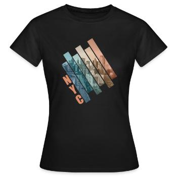 NYC - T-shirt Femme - noir - Devant - AI Model Female 172 dark (172cm)