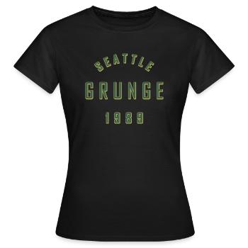 SEATTLE GRUNGE - Women's T-Shirt - black - Front - AI Model Female 172 dark (172cm)