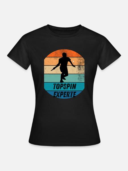 Topspinexperte - Frauen T-Shirt - Schwarz