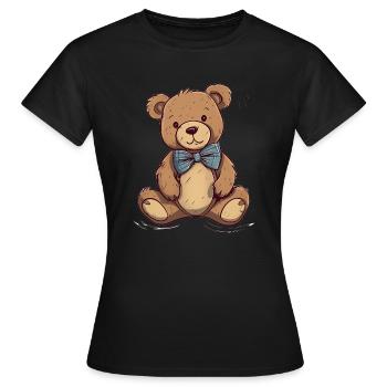 Tied and Cuddly - Women's T-Shirt - black - Front - AI Model Female 172 dark (172cm)