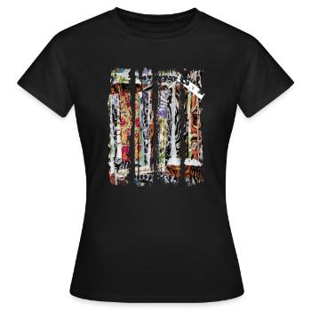 Extraits de journaux Albums Magazines Code alphabet - T-shirt Femme - noir - Devant - AI Model Female 172 dark (172cm)