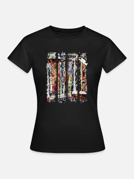 Zeitungsausschnitte Scrapbook Zeitschriften Alphabet Code - Frauen T-Shirt - Schwarz