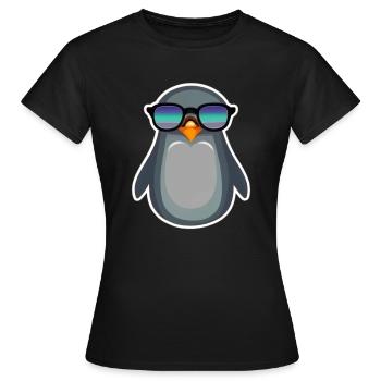 Penguin Class with Sunglasses - Women's T-Shirt - black - Front - AI Model Female 172 dark (172cm)