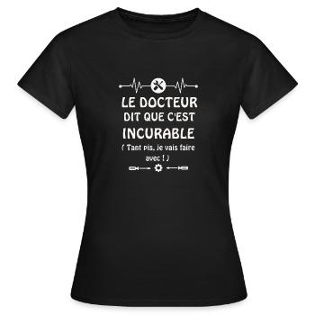 Amour fou du bricolage - T-shirt Femme - noir - Devant - AI Model Female 172 dark (172cm)