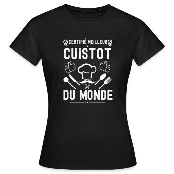 Chef cuisinier cuistot - T-shirt Femme - noir - Devant - AI Model Female 172 dark (172cm)