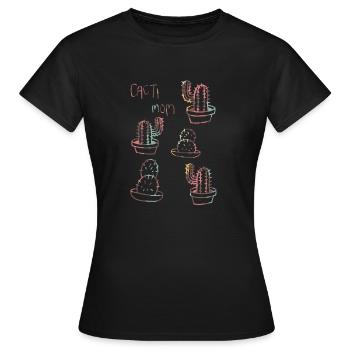 Kakteen-Mama - Frauen T-Shirt - Schwarz - Vorne - AI Model Female 172 dark (172cm)
