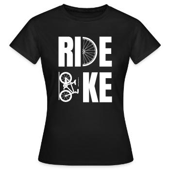 RIDE BIKE - Women's T-Shirt - black - Front - AI Model Female 172 dark (172cm)