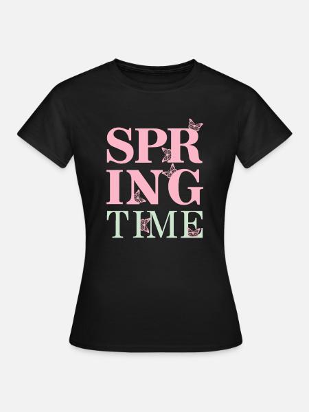 SpringTime - Endlich Frühling! - Frauen T-Shirt - Schwarz