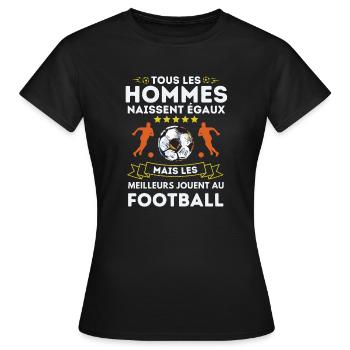 Joueur de foot football - T-shirt Femme - noir - Devant - AI Model Female 172 dark (172cm)