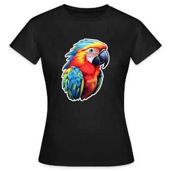 Parrot colorful and colorful - Women's T-Shirt - black - Front - AI Model Female 172 dark (172cm)
