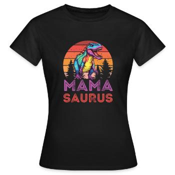 Mama saurus - Women's T-Shirt - black - Front - AI Model Female 172 dark (172cm)