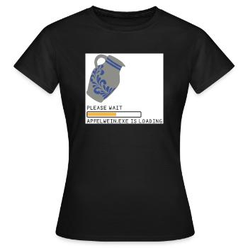 Bembel Chargement veuillez patienter - T-shirt Femme - noir - Devant - AI Model Female 172 dark (172cm)