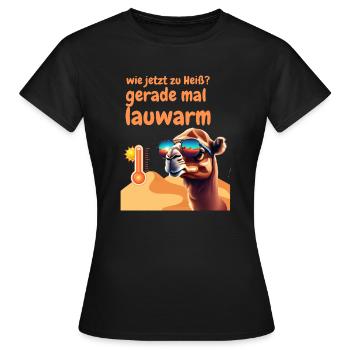 zu heiß - Frauen T-Shirt - Schwarz - Vorne - AI Model Female 172 dark (172cm)