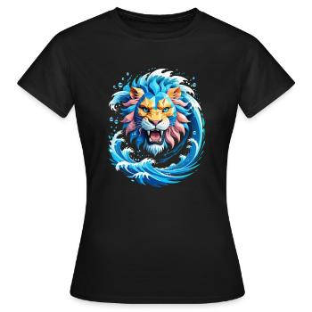 , König der Wellen - Frauen T-Shirt - Schwarz - Vorne - AI Model Female 172 dark (172cm)