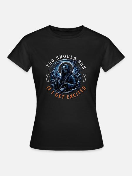 Sensenmann Halloween - Frauen T-Shirt - Schwarz