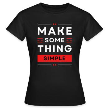 Red Modern Geometric Inspirational Quote T Shirt - T-shirt Femme - noir - Devant - AI Model Female 172 dark (172cm)