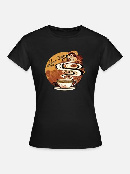 Coffee time - Frauen T-Shirt - Schwarz