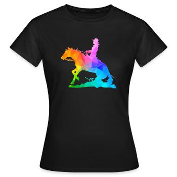 Western Lady Western Rider - T-shirt Femme - noir - Devant - AI Model Female 172 dark (172cm)