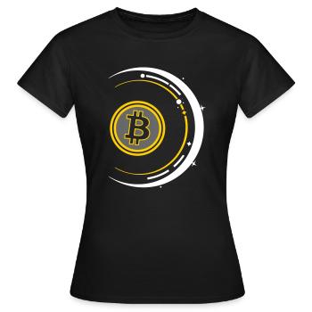 Bitcoin Space 01B - T-shirt Femme - noir - Devant - AI Model Female 172 dark (172cm)