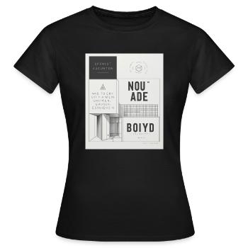 Affiche d’architecture moderne - T-shirt Femme - noir - Devant - AI Model Female 172 dark (172cm)