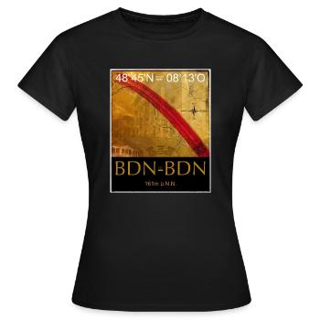 Heimat Baden: Baden-Baden - Frauen T-Shirt - Schwarz - Vorne - AI Model Female 172 dark (172cm)