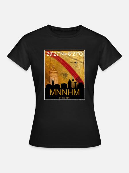 Heimat Baden: Mannheim - Frauen T-Shirt - Schwarz