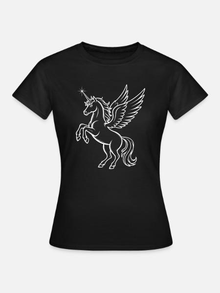 Einhorn - Einhorn - Frauen T-Shirt - Schwarz