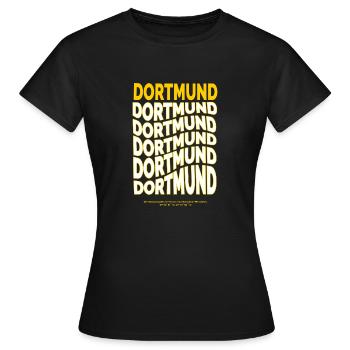 Dortmund Flow - Ruhrpott - NRW - Ruhr - T-shirt Femme - noir - Devant - AI Model Female 172 dark (172cm)
