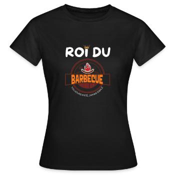 Roi du barbecue - T-shirt Femme - noir - Devant - AI Model Female 172 dark (172cm)