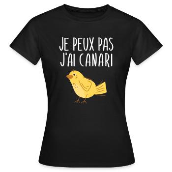I can't I canary - Women's T-Shirt - black - Front - AI Model Female 172 dark (172cm)