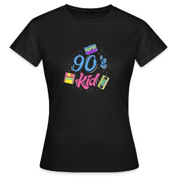 90 Enfant Cadeau - T-shirt Femme - noir - Devant - AI Model Female 172 dark (172cm)