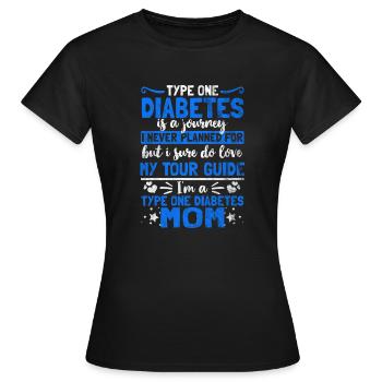Shirt für Diabetiker - Diabetiker Mama - Frauen T-Shirt - Schwarz - Vorne - AI Model Female 172 dark (172cm)