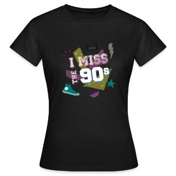 The 90s / Gift - Women's T-Shirt - black - Front - AI Model Female 172 dark (172cm)