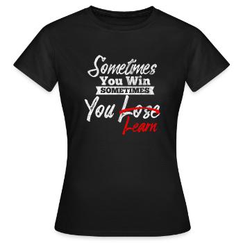 Motivation shirt for learning - Women's T-Shirt - black - Front - AI Model Female 172 dark (172cm)