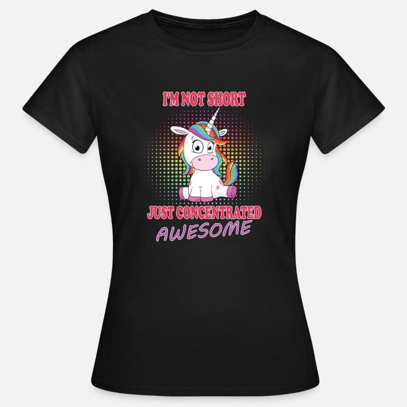 Licorne licorne - Dame-T-shirt - sort