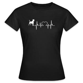 shirt de terrier cadeau fox lisse - T-shirt Femme - noir - Devant - AI Model Female 172 dark (172cm)