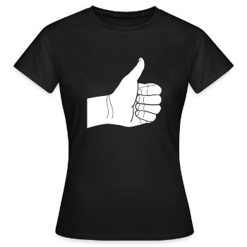 pouces vers le haut - T-shirt Femme - noir - Devant - AI Model Female 172 dark (172cm)