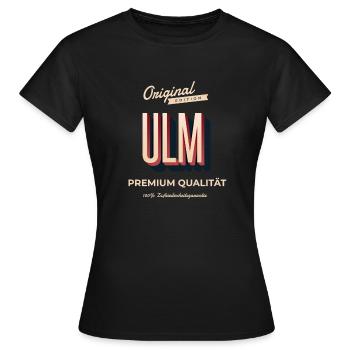 Ulm - Frauen T-Shirt - Schwarz - Vorne - AI Model Female 172 dark (172cm)