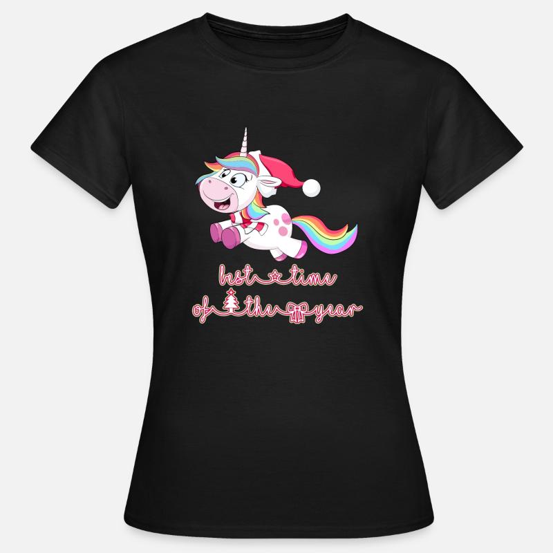 Einhorn Unicorn - Dame-T-shirt - sort