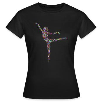 ballerina ballett dance dancer tanz taenzer yoga48 - Frauen T-Shirt - Schwarz - Vorne - AI Model Female 172 dark (172cm)