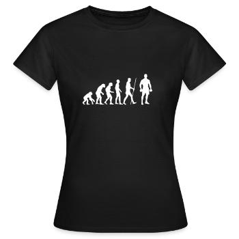 Evolution cadeau musculation haltère barbell - T-shirt Femme - noir - Devant - AI Model Female 172 dark (172cm)