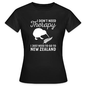 New Zealand - Neuseeland - Geschenk - Aotearoa - k - Frauen T-Shirt - Schwarz - Vorne - AI Model Female 172 dark (172cm)