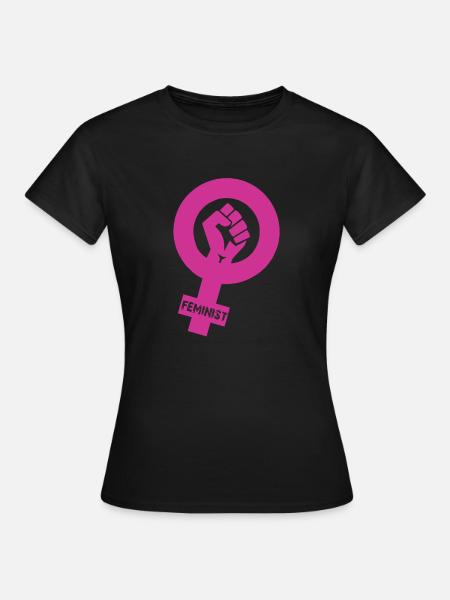 Feminist als Geschenk - Dame-T-shirt - sort
