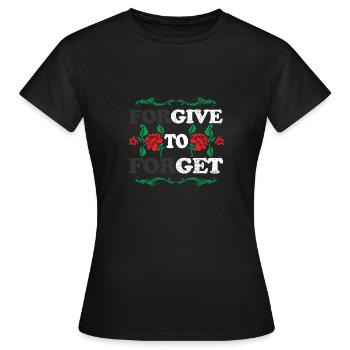 Forgive / Gift - Women's T-Shirt - black - Front - AI Model Female 172 dark (172cm)