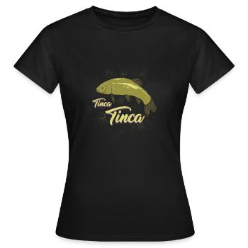 Latein Schleie Angler Geschenk - Frauen T-Shirt - Schwarz - Vorne - AI Model Female 172 dark (172cm)