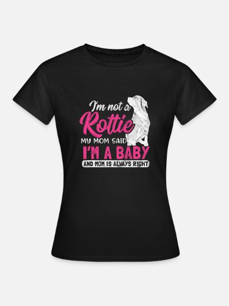 Shirt als Geschenk für Rottweiler Mama - Frauen T-Shirt - Schwarz