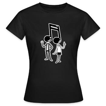 Musique - Hommes - T-shirt Femme - noir - Devant - AI Model Female 172 dark (172cm)
