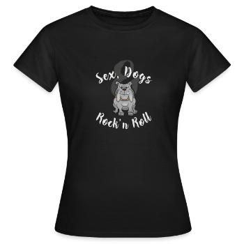 Chien dogue sort gît Wuff sexe rütters chien amoureux - T-shirt Femme - noir - Devant - AI Model Female 172 dark (172cm)